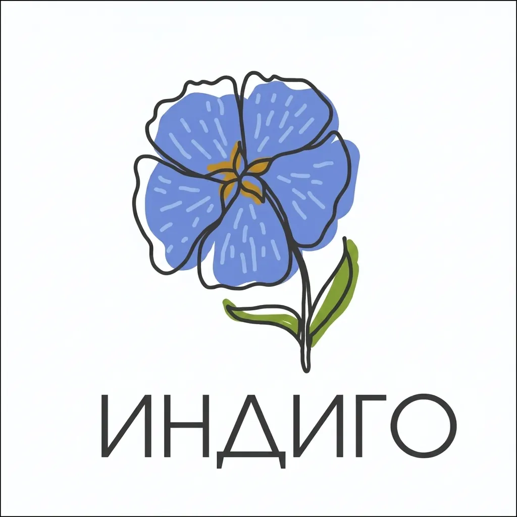 Логотип бренда Индиго